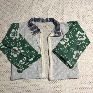 Floral Green and Blue Jacket